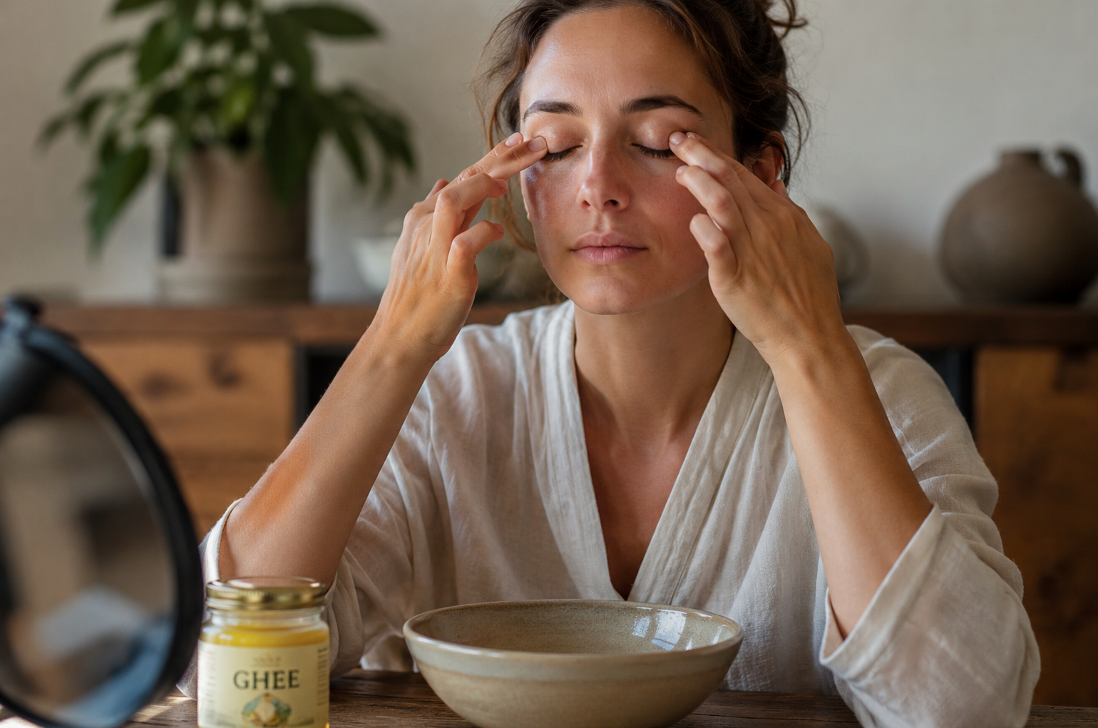 massage doux bains oculaires
